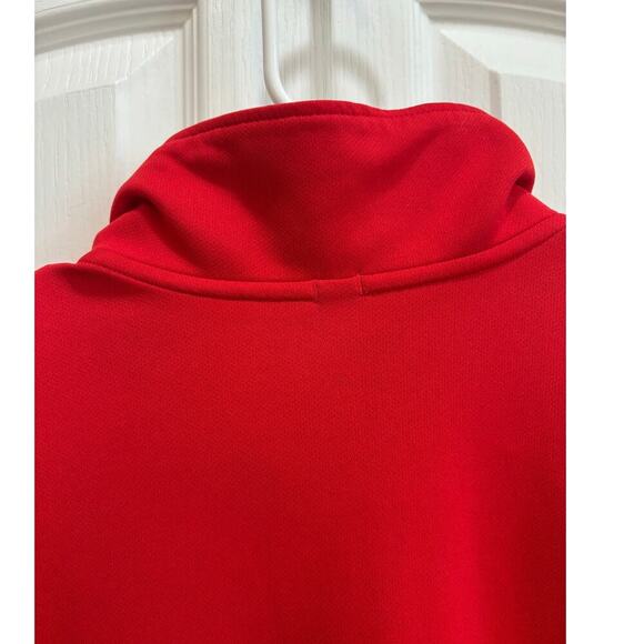 Nike Men L Red Gray Short Sleeve Henley Golf Standard Fit Polo Performance - Picture 6 of 8